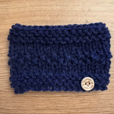 Soft Blue Fine Knit Snood for Chihuahua or Small Dog Size Small/Medium
