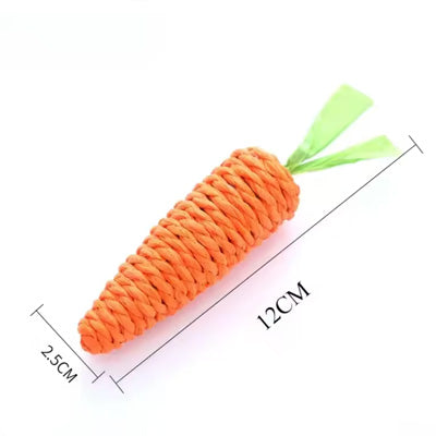 Strong Baby Carrot Rope Chew and Throw Puppy and Small Dog Toy