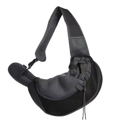 Small Dog Carrier Messenger Style Black & Grey 2 Sizes