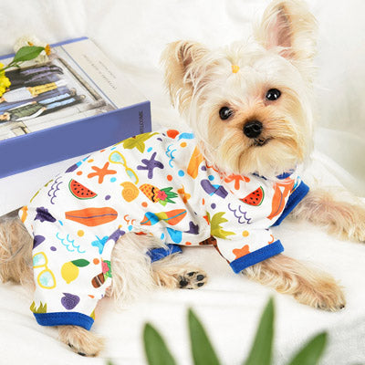 Chihuahua or Small Dog Pyjamas Onesie Style Blue Surf Boards