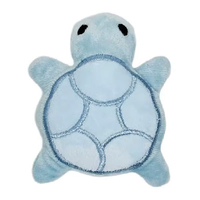 Turtle Small Dog Plush Toy with Squeaker Blue