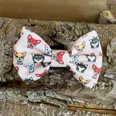 Smart Little Paws Chihuahua Print Exclusive Designer Bow Tie by My Chi and Me