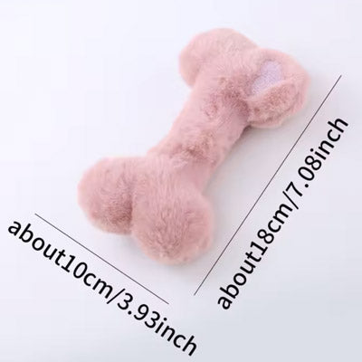 Cuddle Bone Small Dog Plush Bone Toy with Squeaker