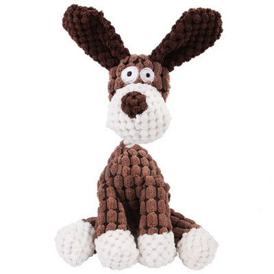 Brown Jumbo Cord Dog Soft Rope Squeaky Toy for Small Dogs