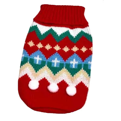 Red Christmas Elf Bobble Jumper Chihuahua or Small Dog