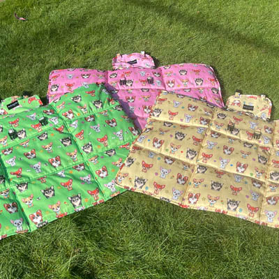 Roll and Go Signature Collection Golden Sands Padded Chihuahua Print Travel Mat by My Chi and Me