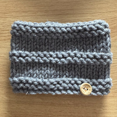 Dark Grey Chunky Hand Knit Snood for Chihuahua or Small Dog