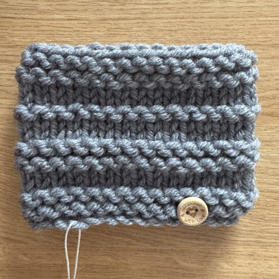 Dark Grey Chunky Hand Knit Snood for Chihuahua or Small Dog