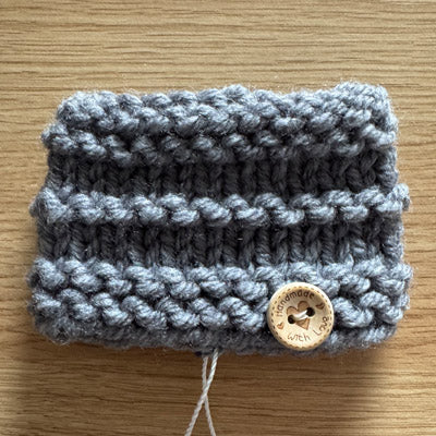 Dark Grey Chunky Hand Knit Snood for Chihuahua or Small Dog