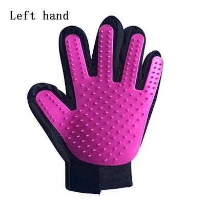 Chihuahua or Small Dog Rubber Grooming Glove Left Hand