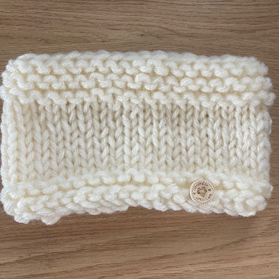Winter White Chunky Hand Knit Snood for Chihuahua or Small Dog SALE