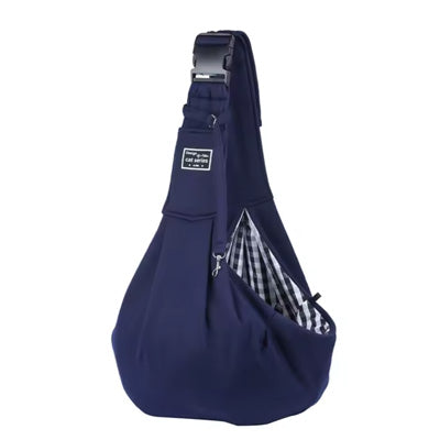 Navy Sling Style Washable Thick Fabric Small Dog Carrier