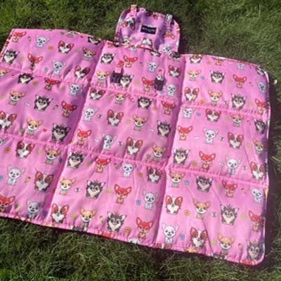Roll and Go Signature Collection Padded Chihuahua Print Travel Mat by My Chi and Me