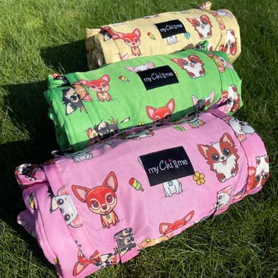 Roll and Go Signature Collection Padded Chihuahua Print Travel Mat by My Chi and Me