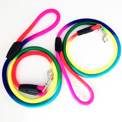Rainbow Weave Pride Dog Lead 0.8cm Cord 1.2 Metres Long
