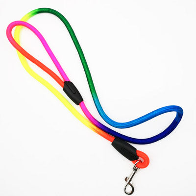 Rainbow Weave Pride Dog Lead 0.8cm Cord 1.2 Metres Long