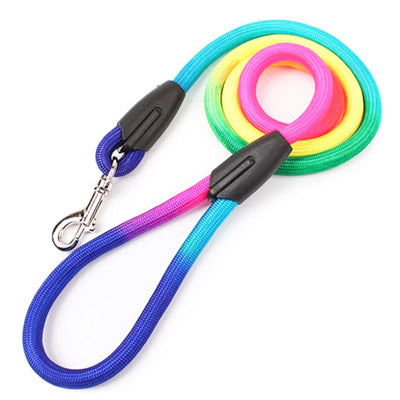 Rainbow Weave Pride Dog Lead 0.8cm Cord 1.2 Metres Long