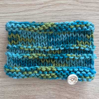 Seascapes Turquoise Green Fine Knit Hand Made Snood for Chihuahua or Small Dog Four Sizes (Copy)