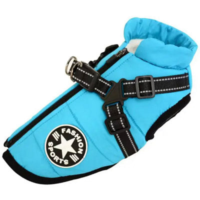 Sherpa Premium Waterproof Small Dog D Ring Coat Aquamarine