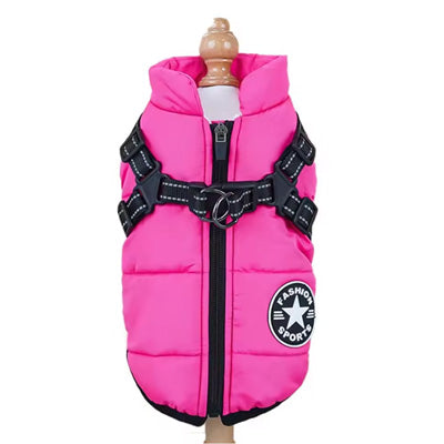 Sherpa Premium Waterproof Small Dog D Ring Coat Hot Pink 4 Sizes