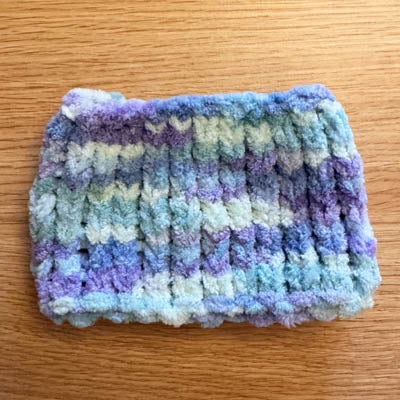 Soft Blue Lilac Chenille Knit Snood for Chihuahua or Small Dog Three Sizes