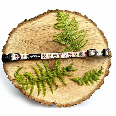 Stone Chihuahua Print Exclusive Designer Collar by My Chi and Me