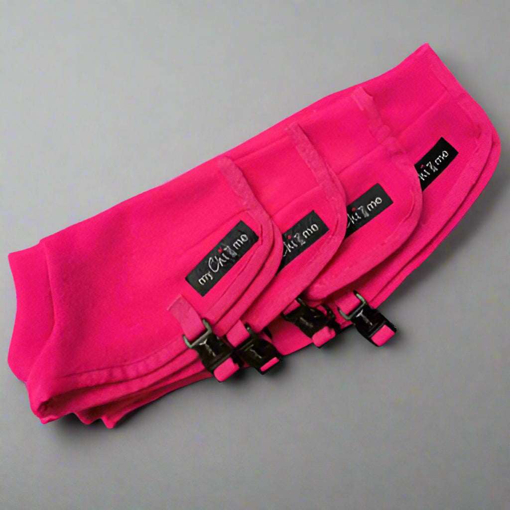 Tiny Toastie Water Repellent Fleece Dog Coat by My Chi and Me Hot Pink