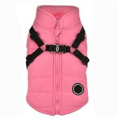 Trekker Lotus Small Dog Coat Inbuilt Harness Pink LOW STOCK
