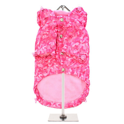 Urban Pup Rainstorm Chihuahua or Small Dog Coat Pink Camouflage