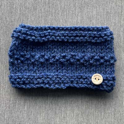 Dark Denim Chunky Hand Knit Snood for Chihuahua or Small Dog SALE