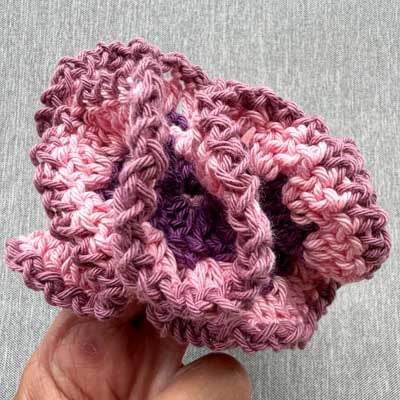 Crochet Collective Violet Pinks Handmade Scrunchie