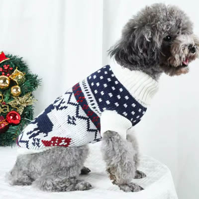 White Fair Isle Jumper Chihuahua or Small Dog