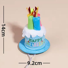 Small Birthday Hat for Chihuahua Puppy or Small Dog Blue