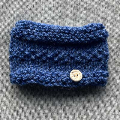 Dark Denim Chunky Hand Knit Snood for Chihuahua or Small Dog SALE