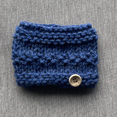 Dark Denim Chunky Hand Knit Snood for Chihuahua or Small Dog SALE