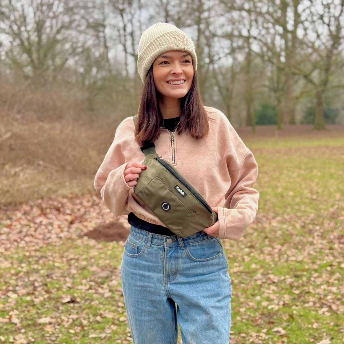 Dog Walking Bum Bag - Khaki Green