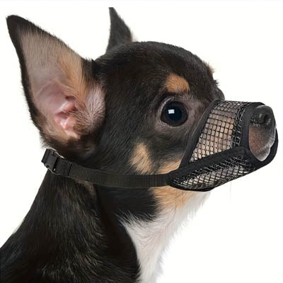 Nylon Mesh Muzzle Toy Small Breed Dog Black
