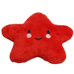 Twinkle Chihuahua or Small Dog Plush Star Toy with Squeaker Red