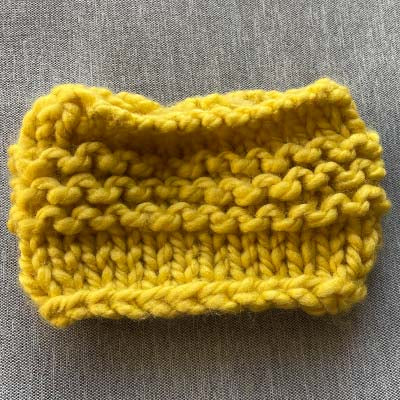 Sulphur Chunky Handy Knit Snood for Chihuahua or Small Dog