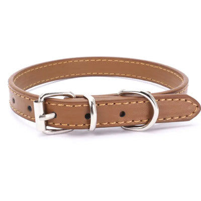 Extra Small Dog Collar PU Leather 9 Colours