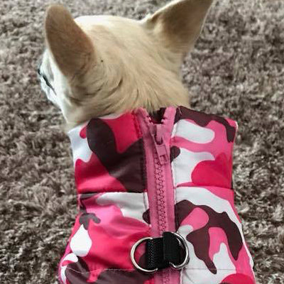 Chihuahua or Small Dog Coat Pink Camouflage Gilet - My Chi and Me