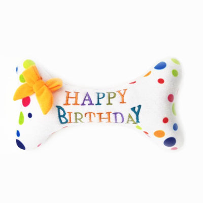 Birthday Bone Dog Squeaky Toy Small