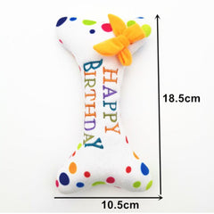 Birthday Bone Dog Squeaky Toy Small