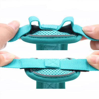 Tough 4 Point Adjustable Slipover Treks & Trails Action Harness Lead Set Aquamarine