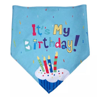 Chihuahua or Small Dog It's My Birthday Bandana Blue Cupcake