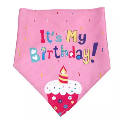 Chihuahua or Small Dog It's My Birthday Bandana Pink