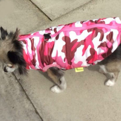 Chihuahua or Small Dog Coat Pink Camouflage Gilet - My Chi and Me