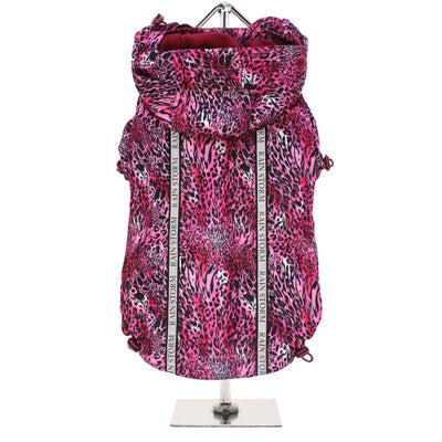 Urban Pup Rainstorm Chihuahua or Small Dog Coat Pink Leopard