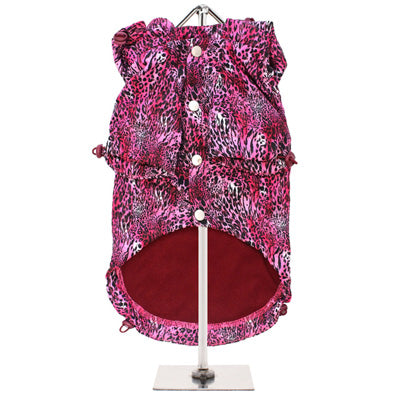 Urban Pup Rainstorm Chihuahua or Small Dog Coat Pink Leopard