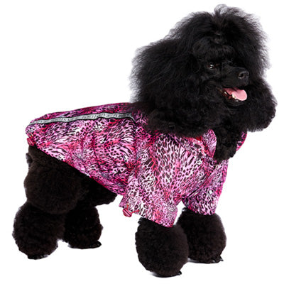 Urban Pup Rainstorm Chihuahua or Small Dog Coat Pink Leopard